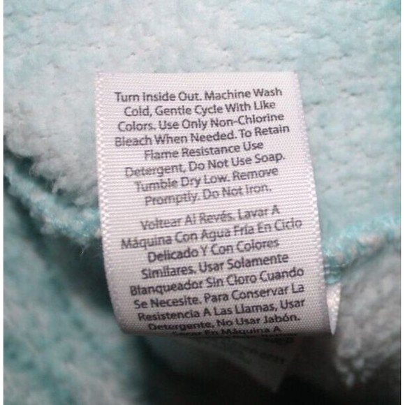 Wonder Nation Girl's Size L (10-12) Green & White Fleece Tie Dye Robe Pockets - Picture 8 of 8